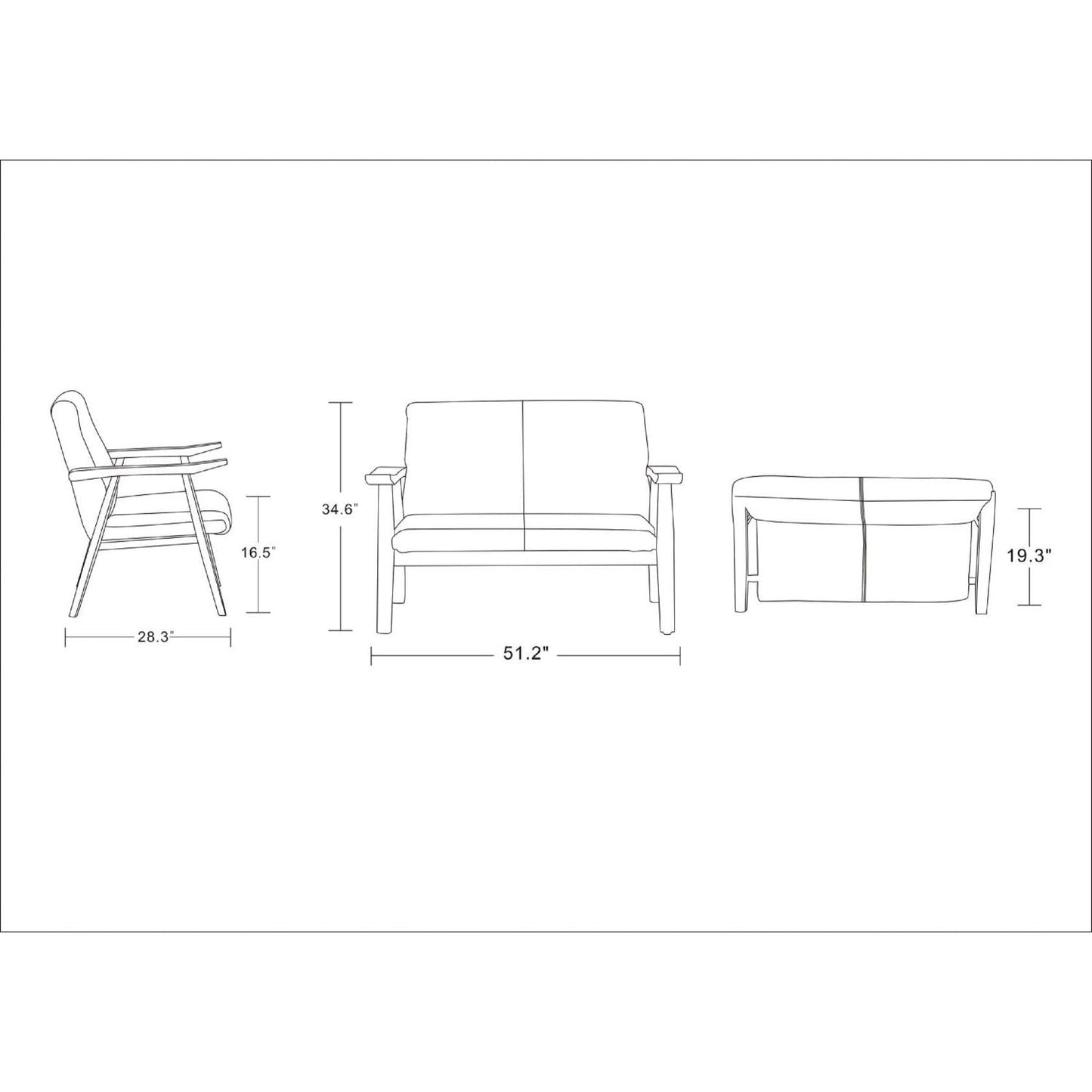 Archduke - Loveseat - Black
