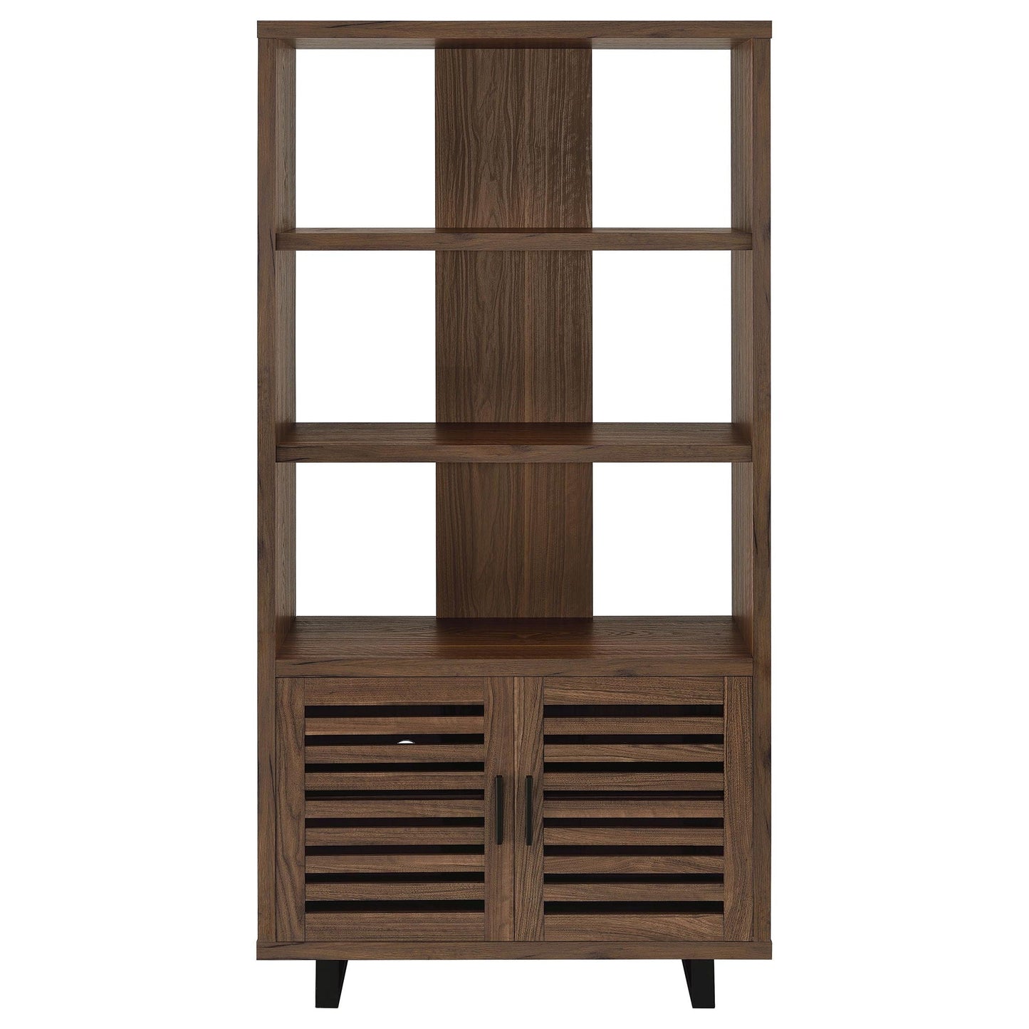 Rodger - 3 Shelf Cabinet Bookcase - Walnut