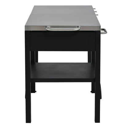 Foldable Outdoor Kitchen Cart With Storage For Patio