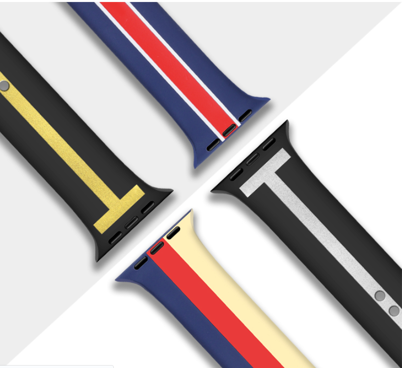STRIPED SILICON WATCH BAND