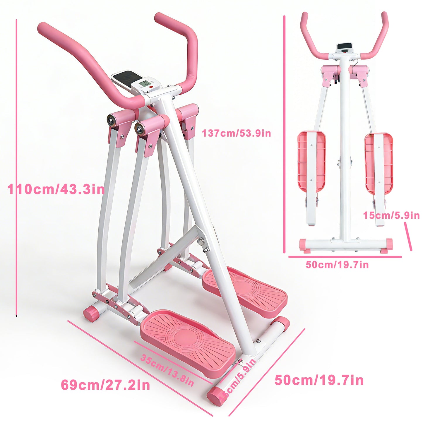 Air Walk Elliptical Machine - Foldable Cardio Cross Trainer