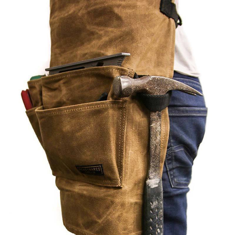 Leather webbing apron