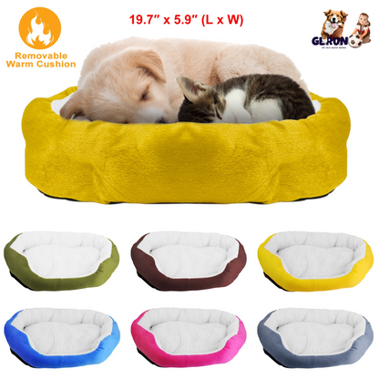 Pet Dog Bed Soft Warm Fleece Puppy Cat Bed Dog Cozy Nest Sofa Bed Cushion For S/M Dog