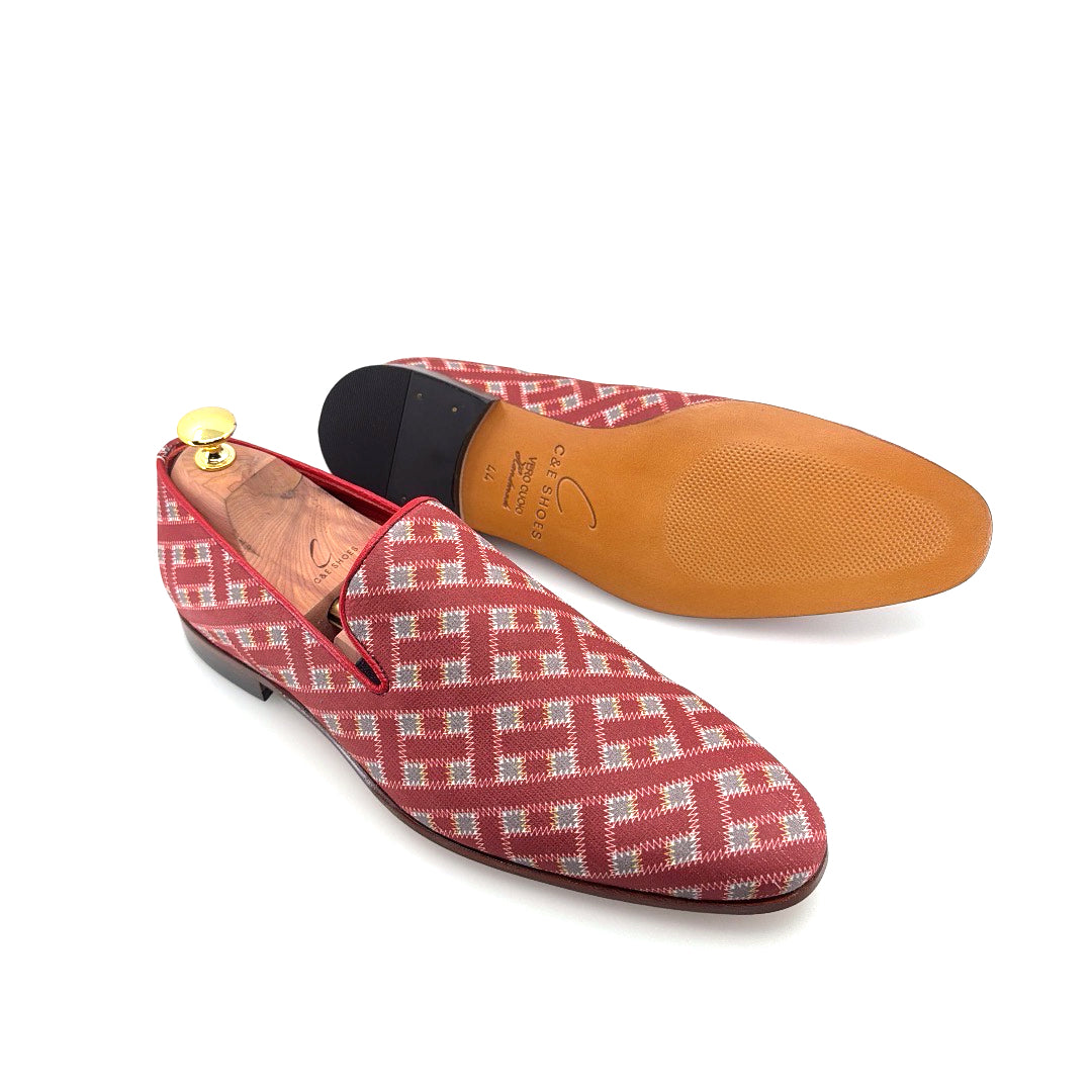C Collection Printed Leather Loafer - Red