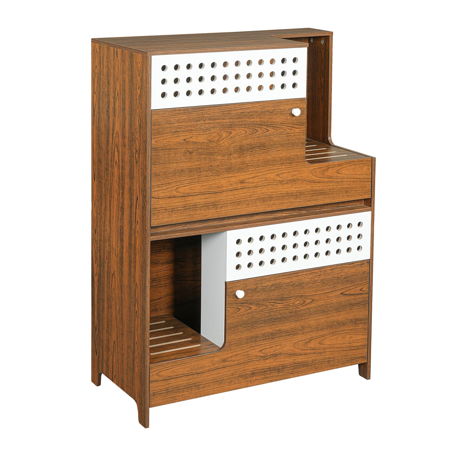 Modern 2-in-1 Cat Furniture, Litter Box Enclosure Side Table
