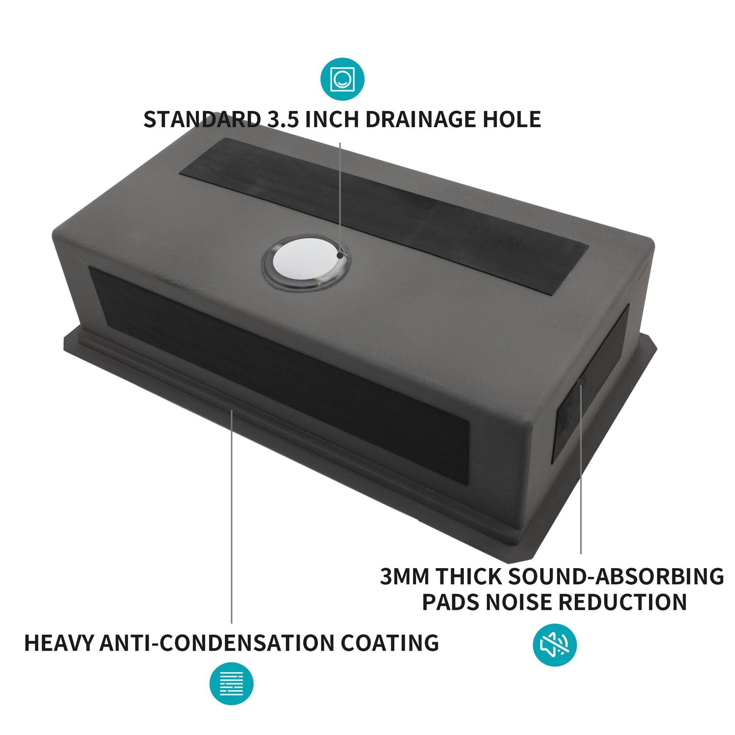 Workstation Kitchen Sink, Single Bowl Undermount