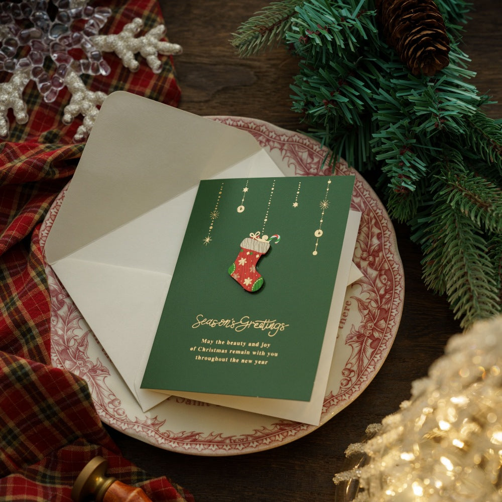 Christmas Retro Christmas Eve Greeting Card