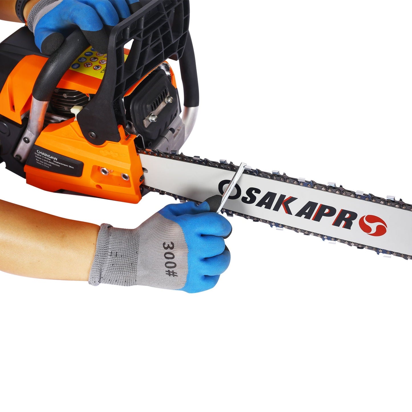 58Cc Gasoline Chainsaw 20" For Tree And Wood Cutting Epa Compliant - Orange