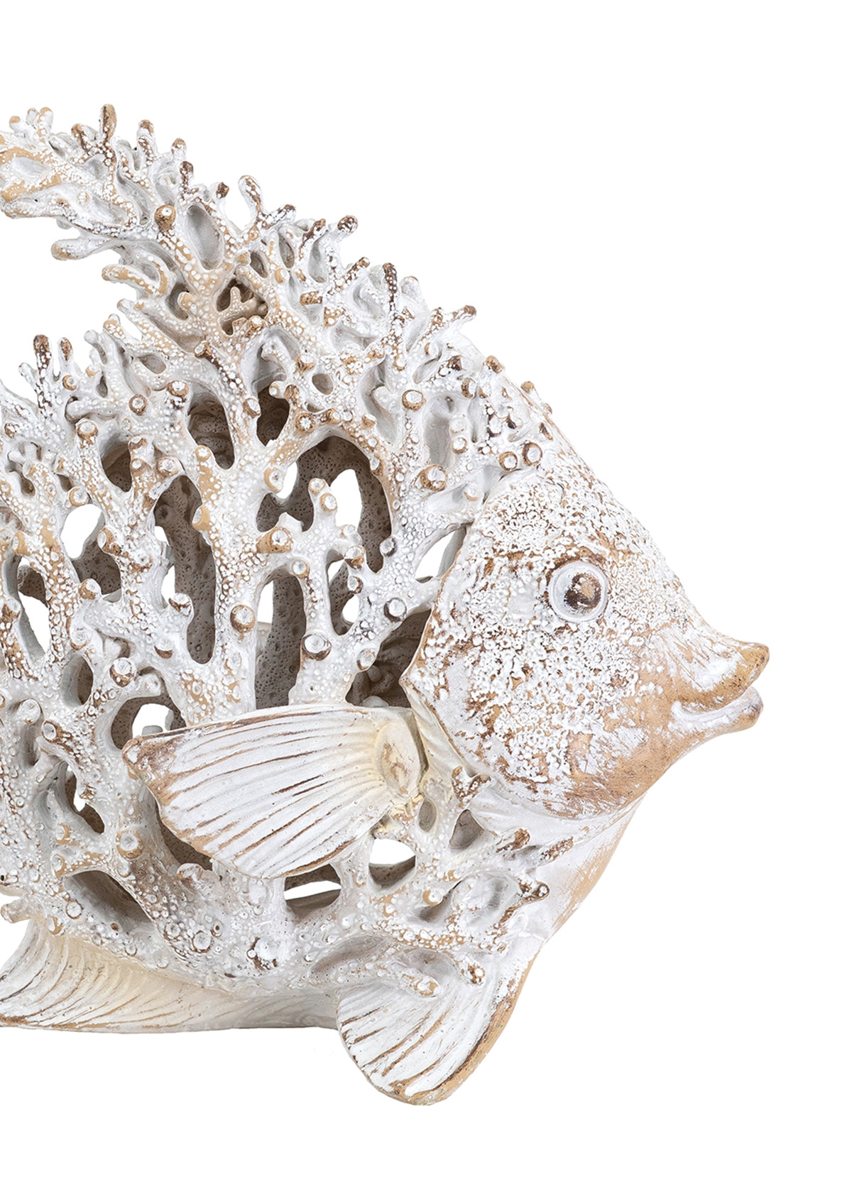11x6.3x9.8" Decorative Polyresin Angelfish Sculpture
