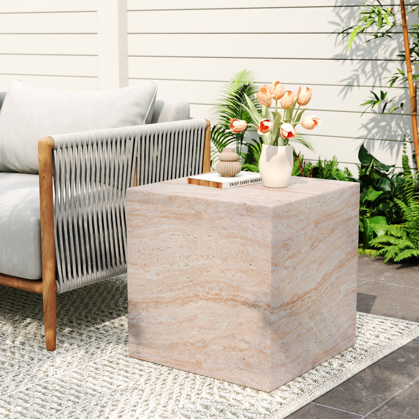 Outdoor Indoor Square Lightweight Side Table