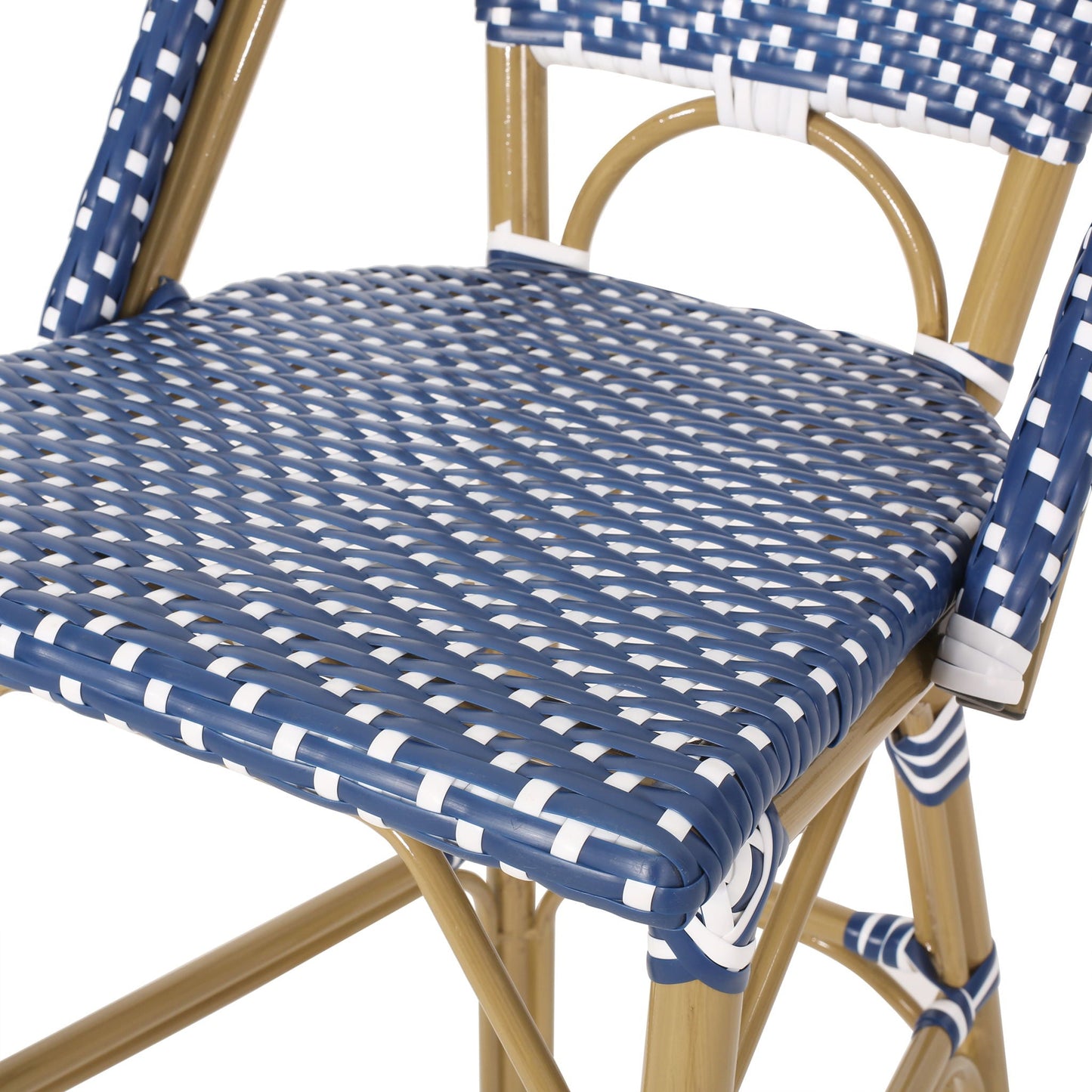 Outdoor PE Rattan French Barstool Set