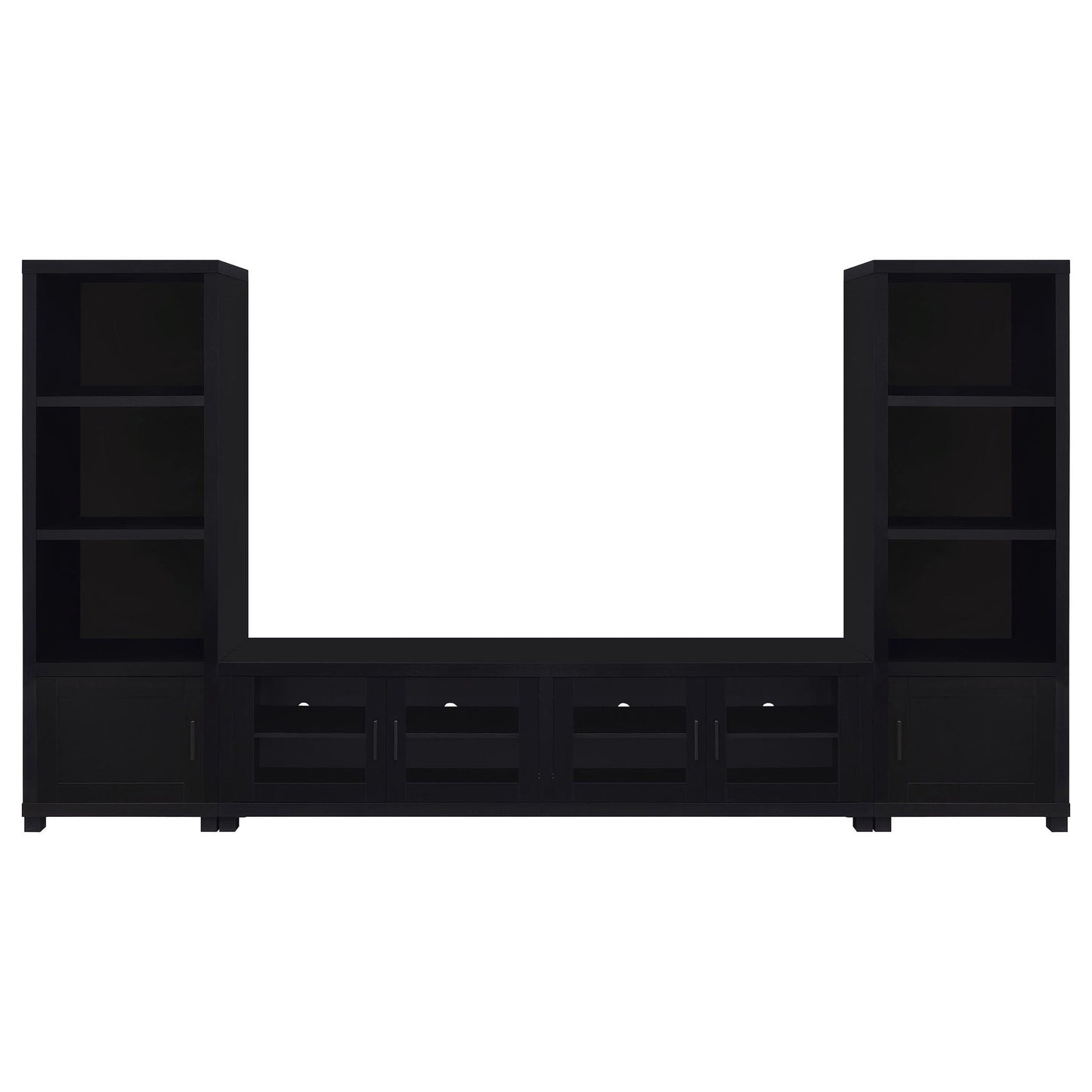 Arnaud - 3 Piece TV Stand Set With Storage - Black