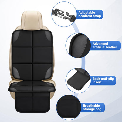 Car Seat Protector 2 Mesh Pocket Waterproof Car Seat Covers, Universal Size, Baby, Pet, Children's Car Seat Protector, Anti Slip Bottom  1 Piece
