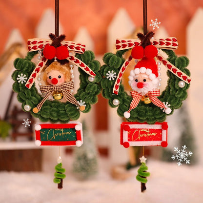 Christmas gift pendant car hanging twist stick Christmas tree handmade DIY material package homemade creative jewelry decoration