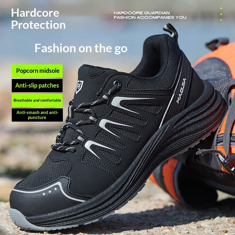Four Season Anti Smash Puncture Resistant Work Safety Shoes For Men