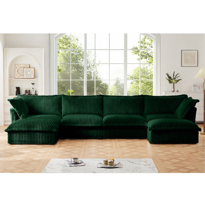 Slipcovered U Shape Sectional Sofa