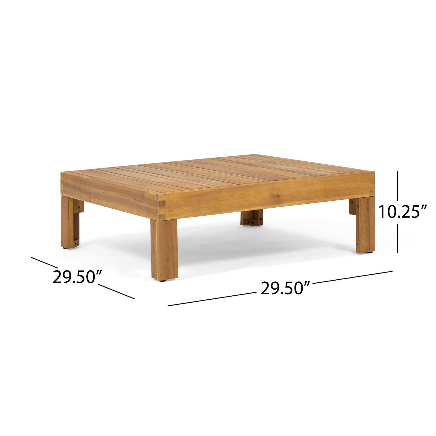 OANA Outdoor Wooden Sectional Set with Cushions, Beige