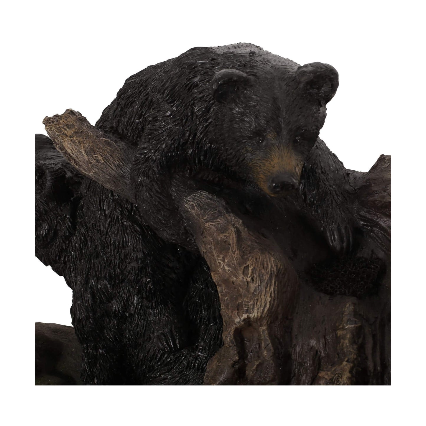 [CLEARANCE] Alora 22-Inch Weather-Resistant Outdoor Bears On A Log Floor Fountain With LED Lights (SAK77651)