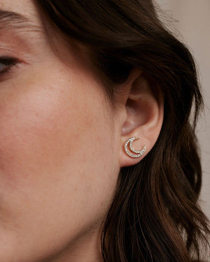 To the Moon and Back Stud Earrings