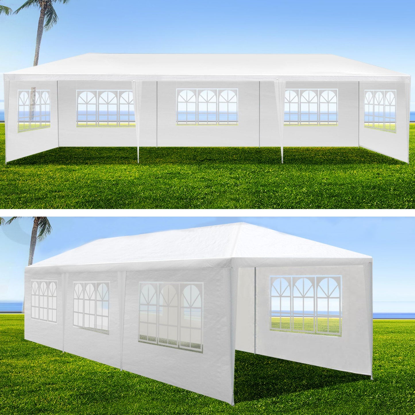 10x30' Outdoor Garden Gazebo Wedding Party Tent Canopy with 8 Removable Sidewalls