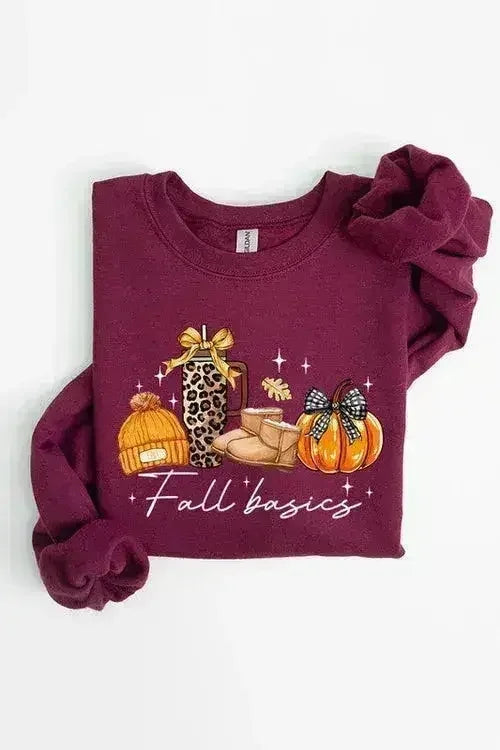 Fall Basics Graphic Fleece Sweatshirts