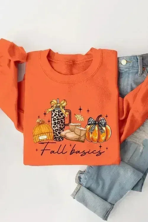 Fall Basics Graphic Fleece Sweatshirts
