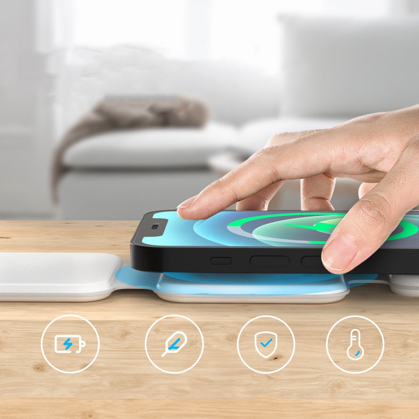 3-in-1 Magnetic Foldable Wireless Charging Station for Multi-Device Phones and Gadgets
