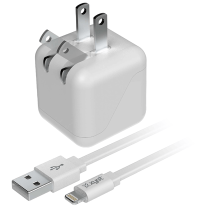 Xyst 2.4-Amp Dual USB Wall Charger With 4Ft Lightning Cable