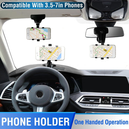 Car Dashboard Phone Bracket Stand Car Phone Holder Non-slip 360¡Rotation Dashboard Phone Clamp Suitable For 3-7in Cell Phone