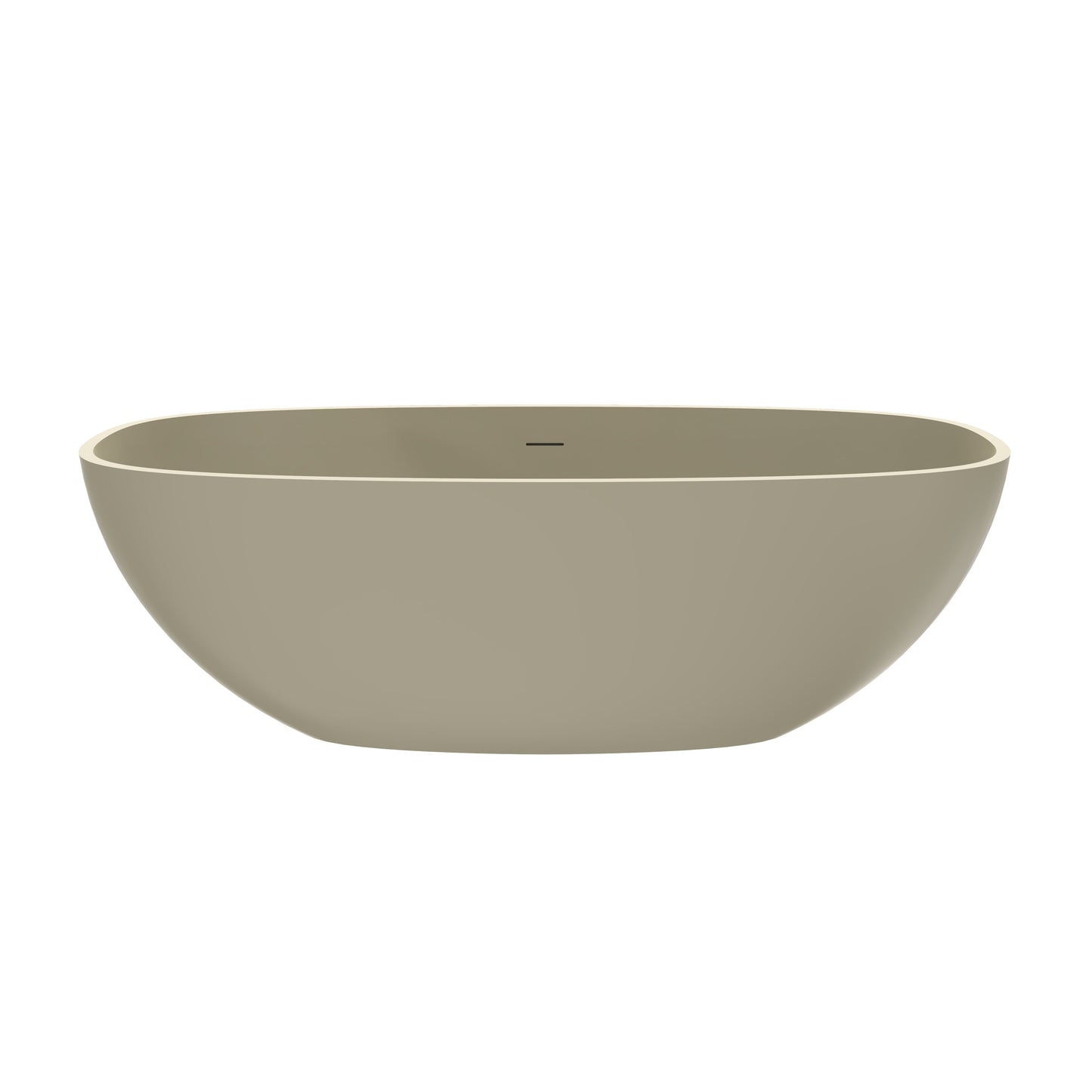 66.9 Inch Freestanding Solid Surface Soaking Bathtub
