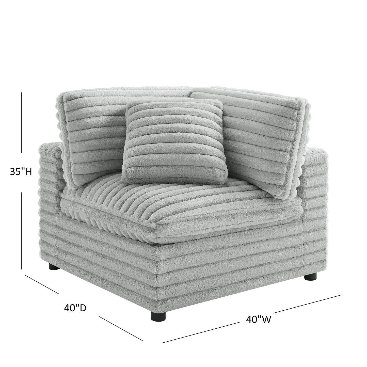 Jenny - Corner Accent Chair - Gray