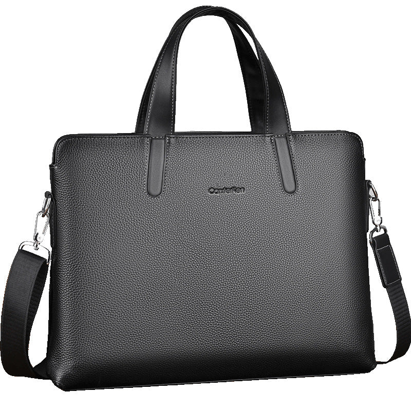 Large-capacity Crossbody Leather Briefcase