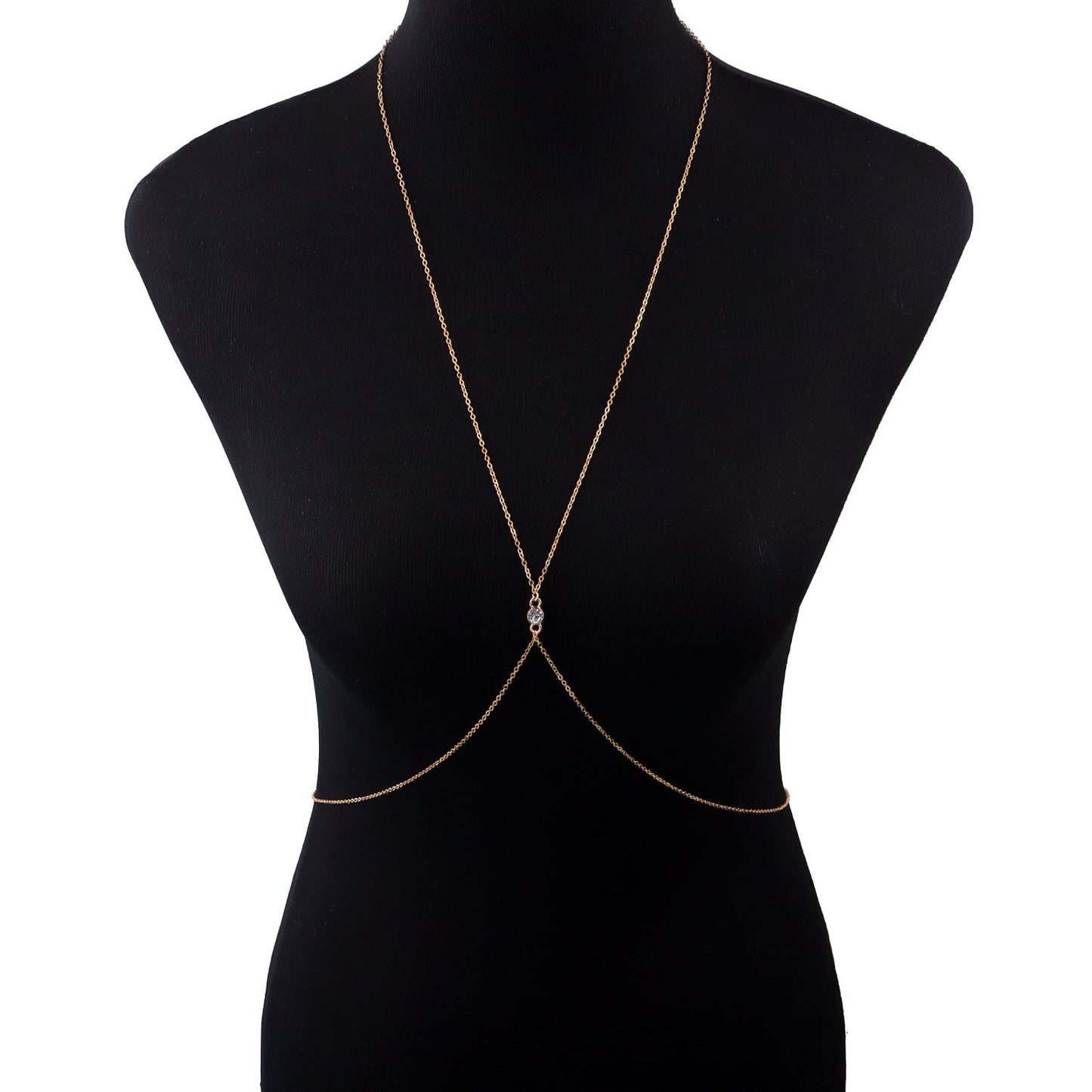 Women Sexy Body Chain Rhinestone Crystal Summer Beach Harness Jewelry