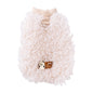 The Fluffy Sheep Wool Pet Vest, The Cute Panda Badge And The Warm Winter Coat Are For Small Cats And Dogs
