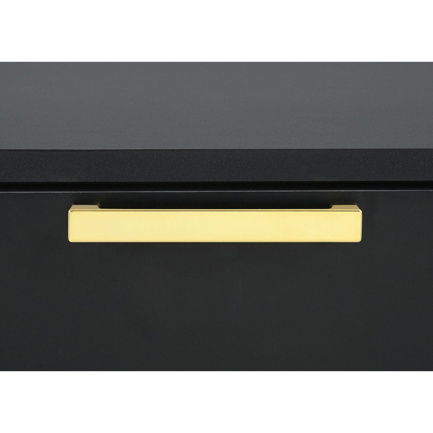 2 Drawer Rectangular Nightstand - Black