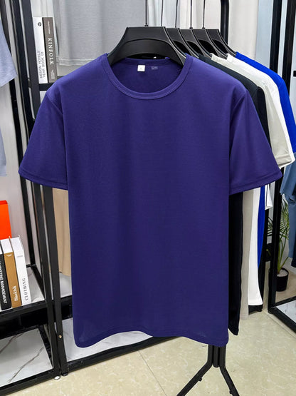 Men's Plus Size Round Neck Short Sleeve T-Shirt