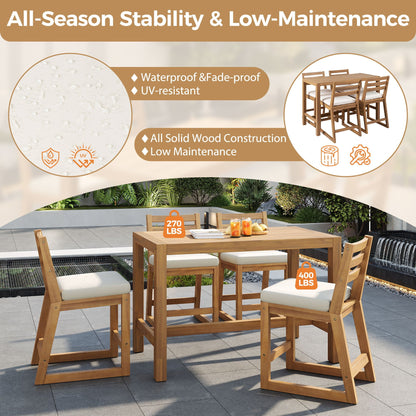 Patio Bar Set With Ergonomic Chairs