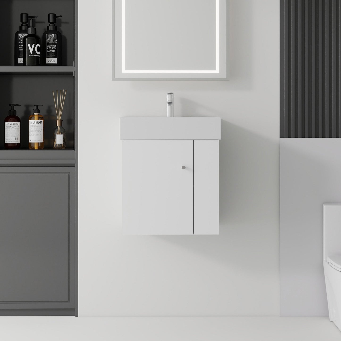 21.6 Inch Floating Bathroom Vanity with Sink