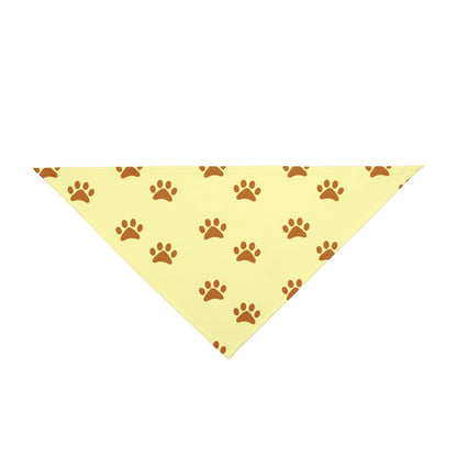 Golden Pawprints on Buttercream Sky - Pet Bandana Pet Zen