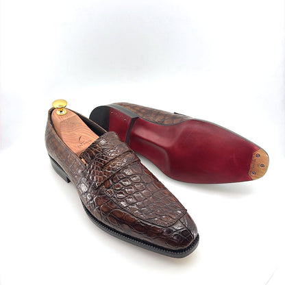 Maurice Custom Made Mirage Alligator Loafer - Brown