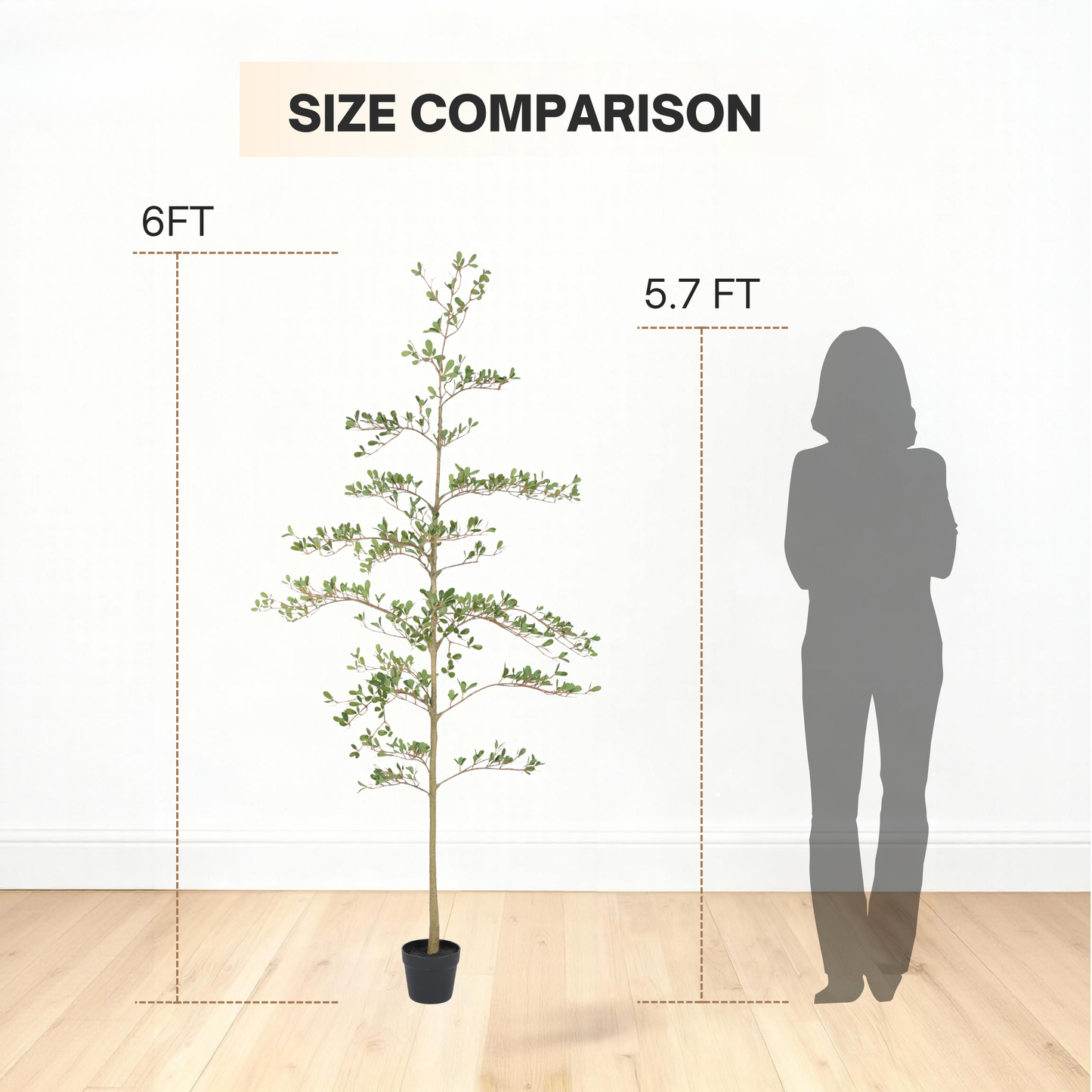 6ft Artificial Olive Tree, Realistic Faux Potted Plant