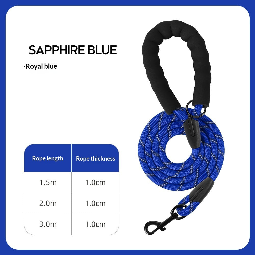 Thickened Reflective Dog Leash - Durable Nylon Pet Walking Lead for Medium Large Dogs