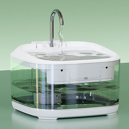 Large Capacity Fully Transparent Automatic Circulating Filtered Pet Water Fountain