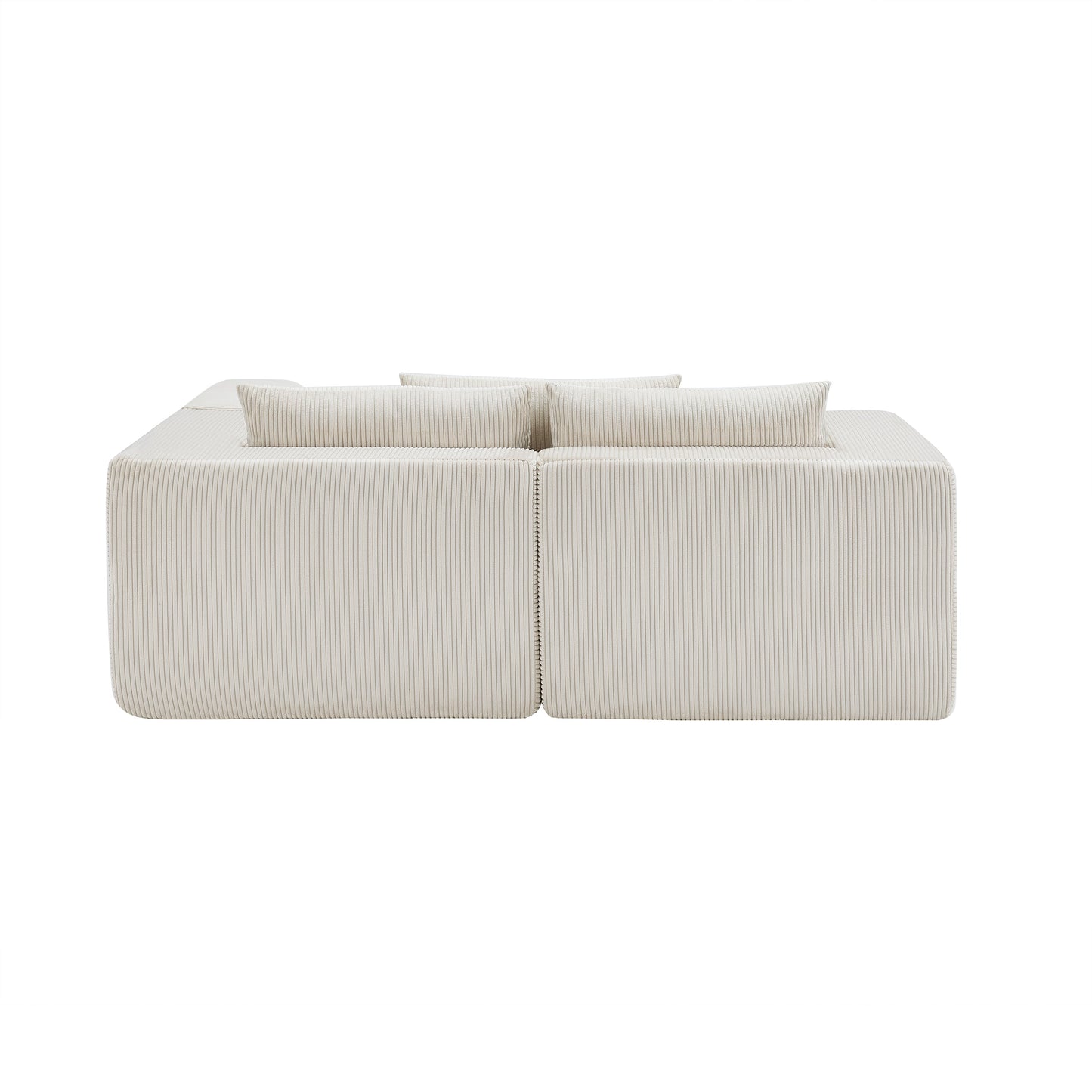 107" Compressed Sectional Sofa (Beige)