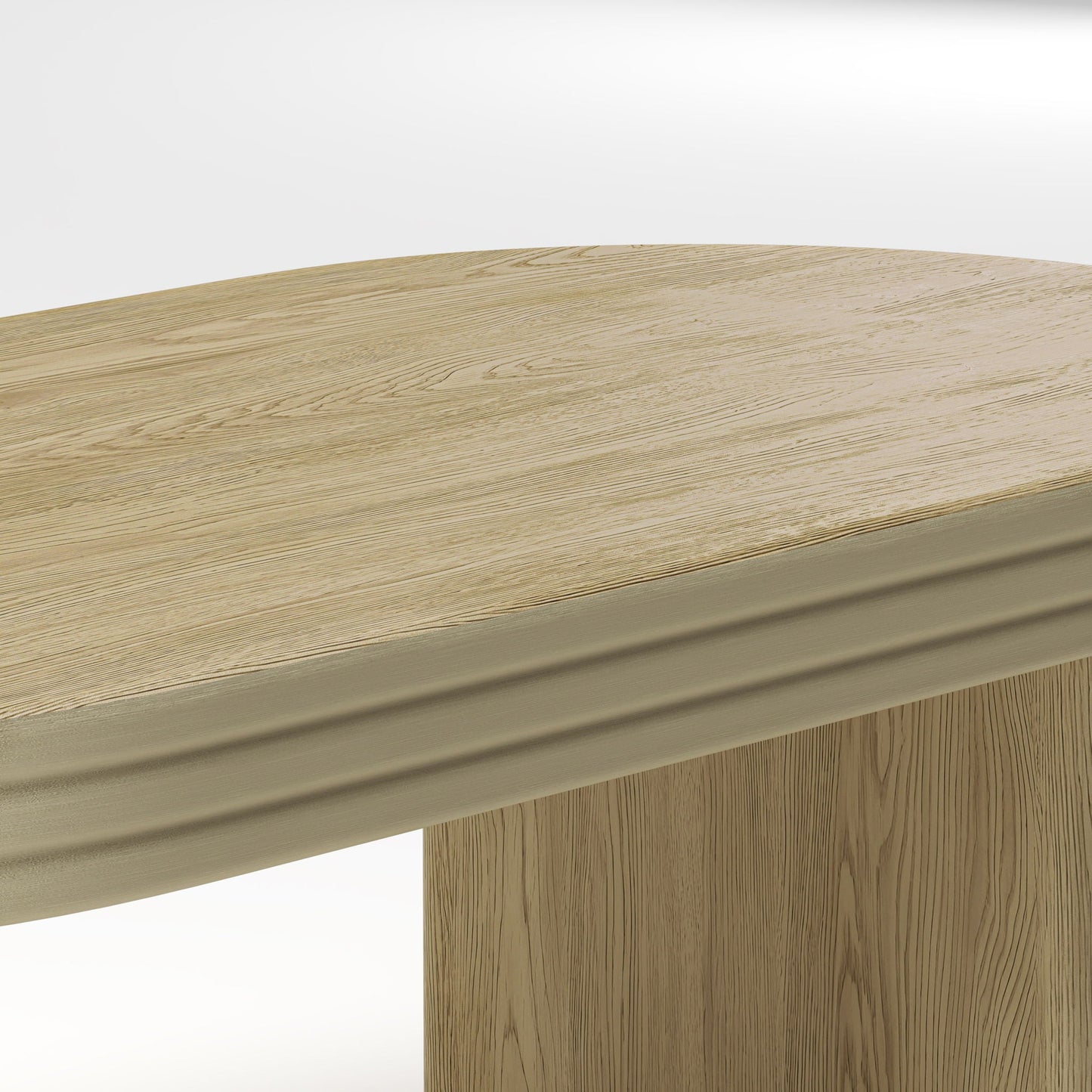 Oval Fluted Coffee Table - Natural