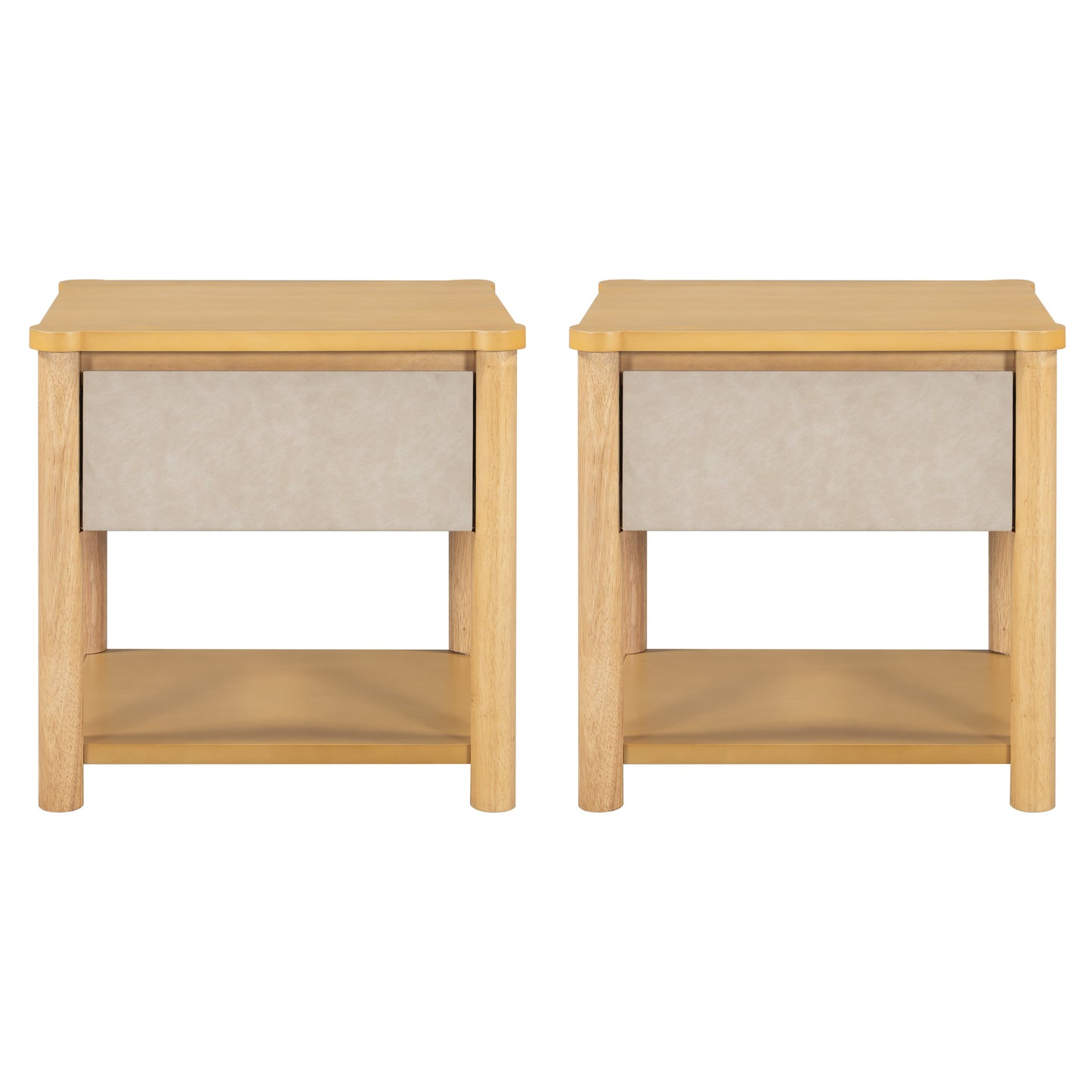 Wood Nightstand Set of 2