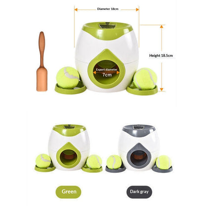 Automatic Tennis Ball Launcher With Treat Dispenser