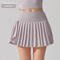 New Pleated Sports Skirt High Waist Lined Pocket Anti-running Badminton Skirt Built-in Yoga Running Tennis Skirt