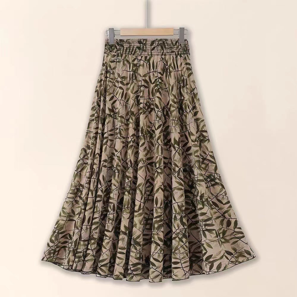 Slimming Pleated Floral Midi Dress