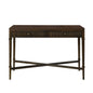 Fluted 2 Drawer Storage Console Table - Brown